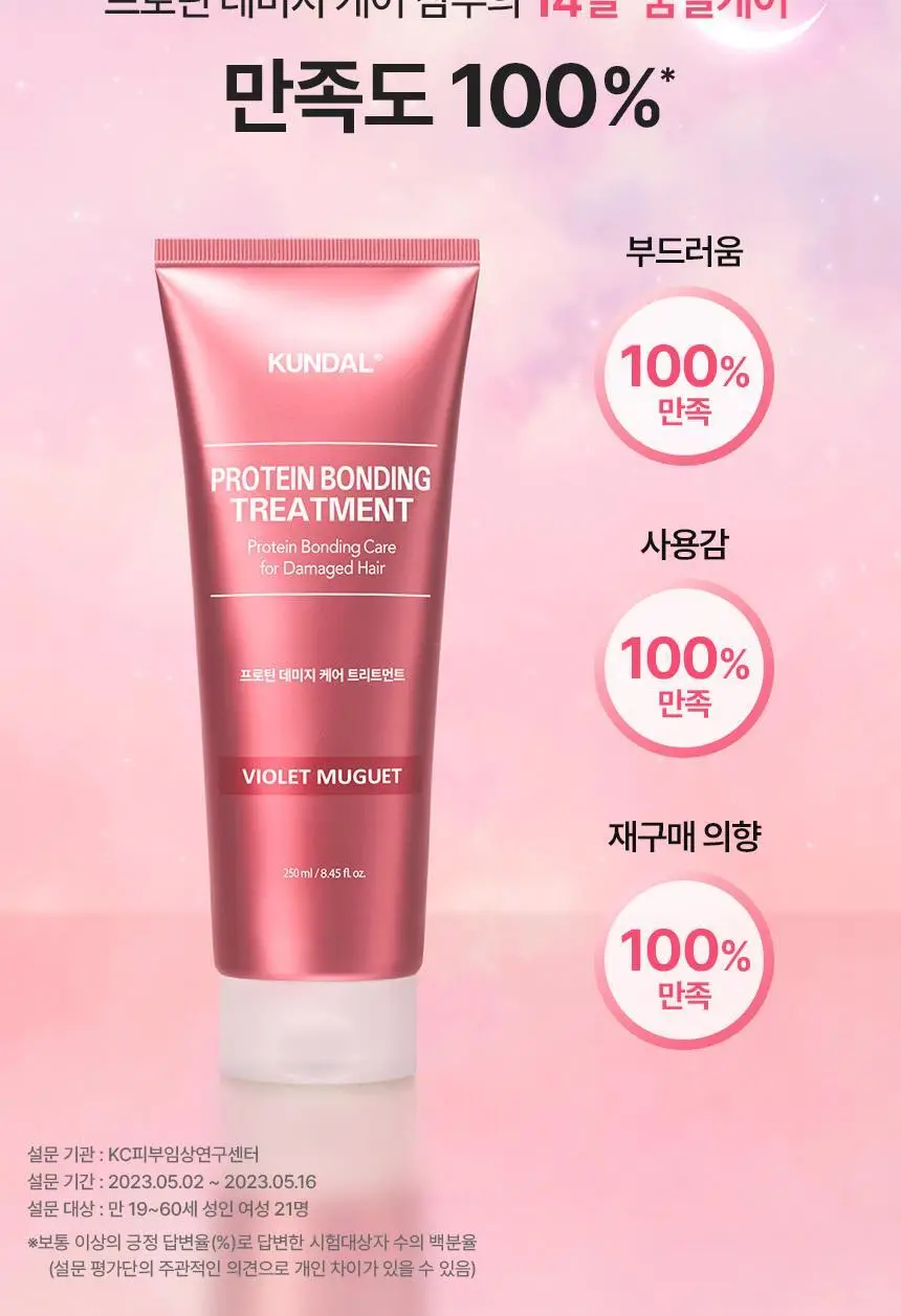 [열보호] 쿤달 프로틴 데미지 케어 트리트먼트 250ml 1&1 더블기획/단품 2종 택1 상세페이지 10